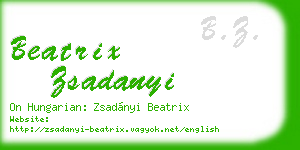 beatrix zsadanyi business card